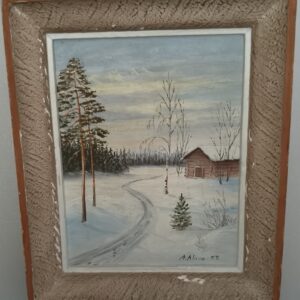 öljyvärimaalaus "Talvinen maisema" A. Alava -59